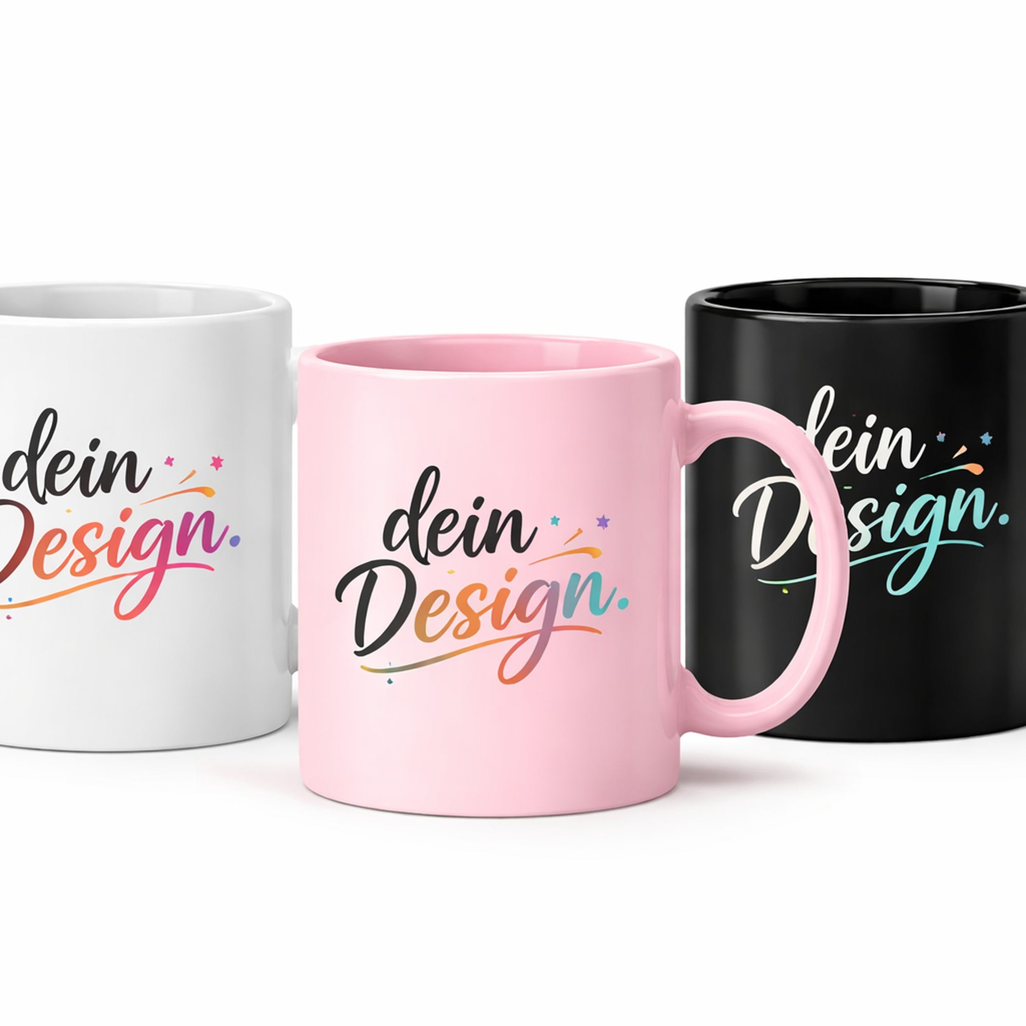 Tassen in mehrere Farben